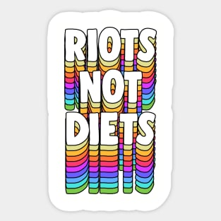 Riots Not Diets - Feminist Typographic Design Sticker
